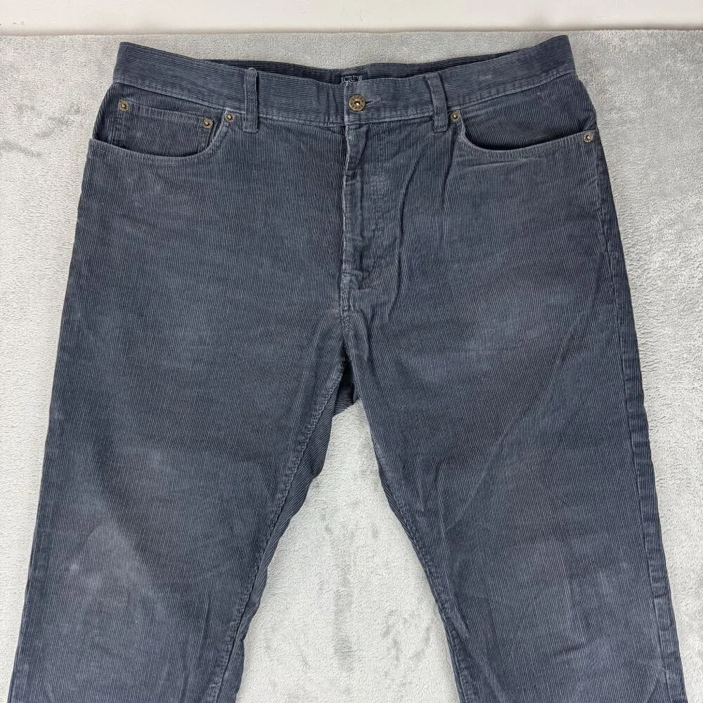 J CREW The Sutton Mens Corduroy Pants Grandpa Dark Business Casual Flat Front